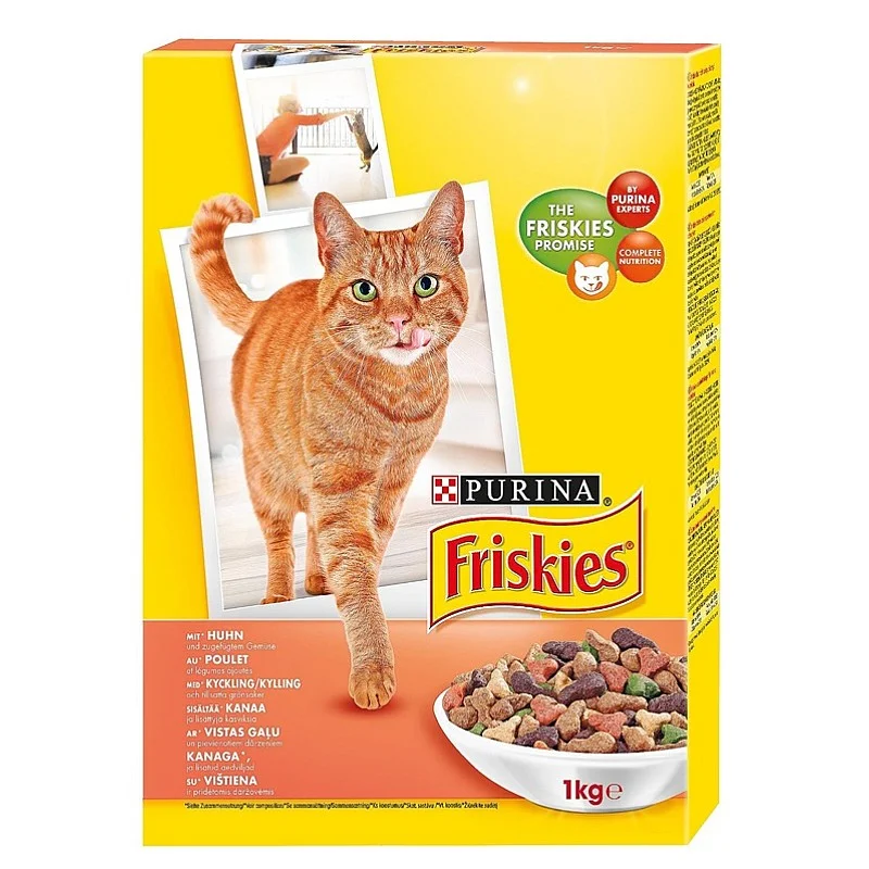 Sausas kačių maistas Friskies Purina. 1 kg
