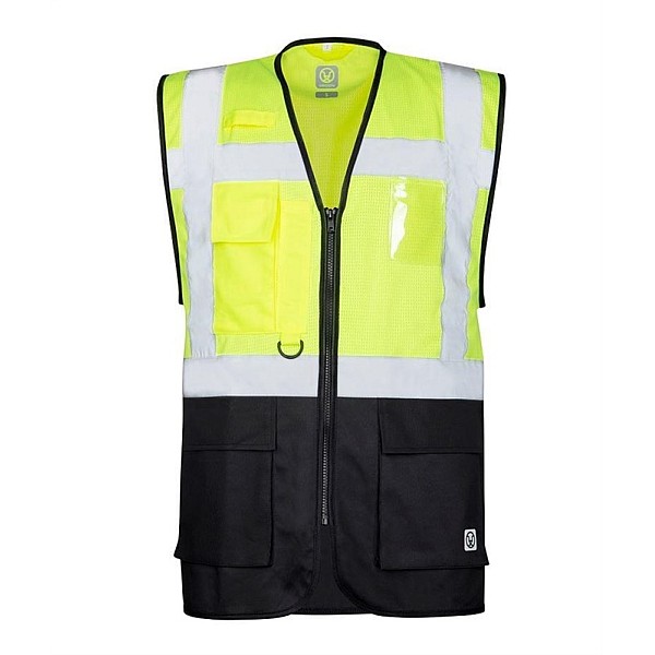 HI-VIZ VEST MANAGE SIGNAL YELLOW M