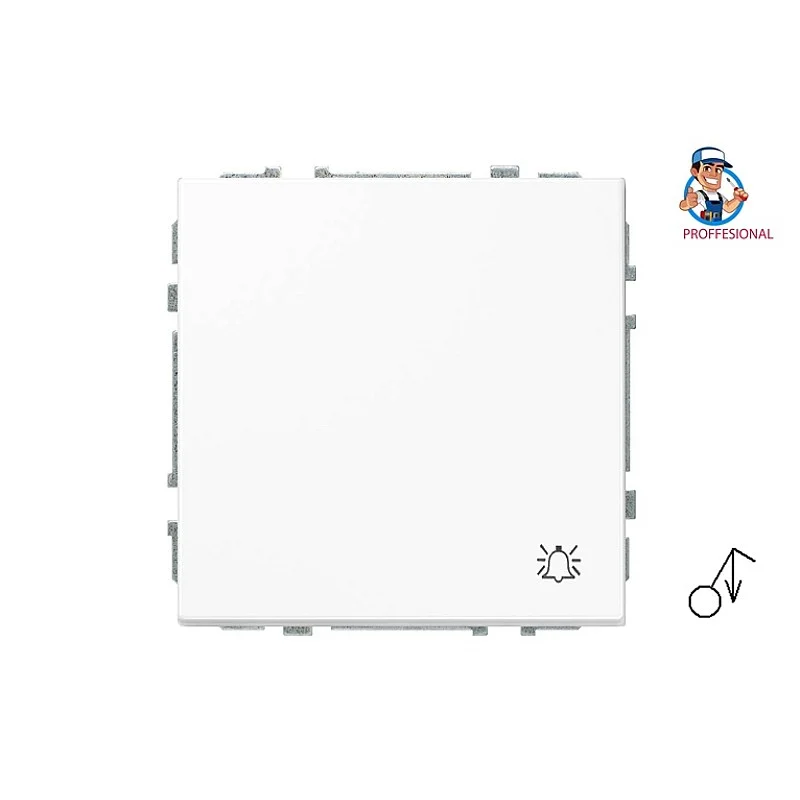 Skambučio mygtukas LIREGUS MODERN. mat. baltos spalvos