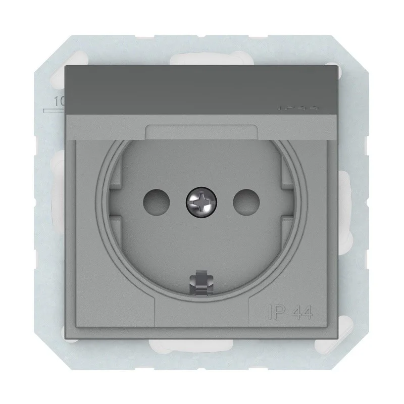 Kištukinis lizdas VILMA QR1000. pilkos spalvos. IP44 Kištukinis lizdas VILMA QR1000. pilkos spalvos. IP44