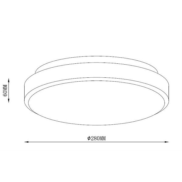 CEILING LED LIGHT NATA 4000K 28CM WOOD