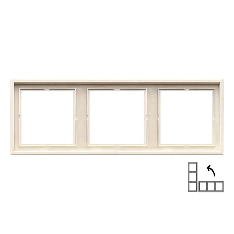 Trivietis rėmelis LIREGUS MODERN. matinės smėlio spalvos