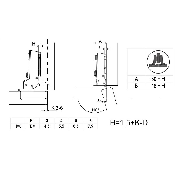 VIRA MĒBEĻU IEKŠĒJĀ D35 110O H=0