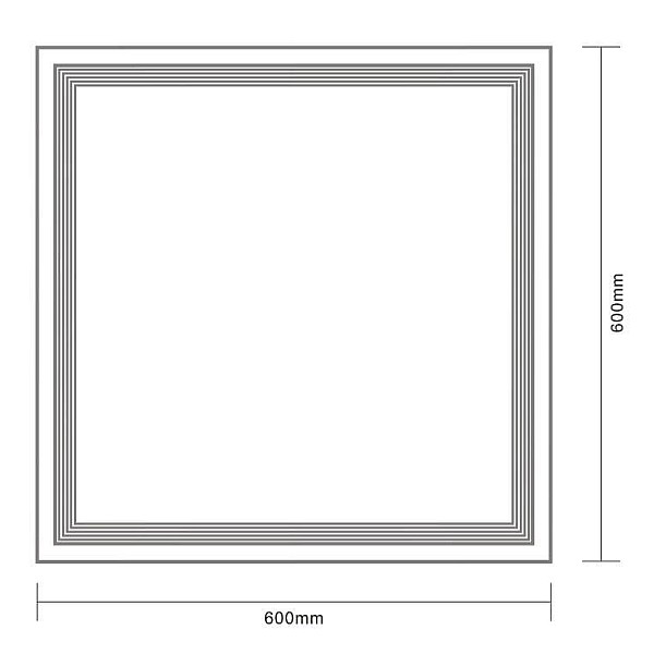 LED PANELIS 6060 40W 5000LM 125W IP44