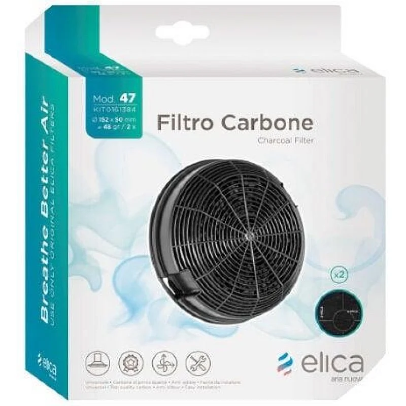 Garų rinktuvo anglies filtras Elica FC MOD.47 1. juoda Garų rinktuvo anglies filtras Elica FC MOD.47 1. juoda