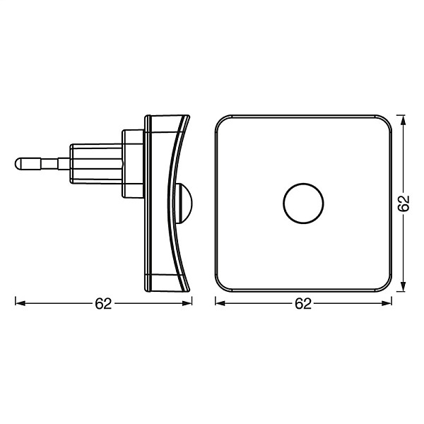 LUMINAIRE LUNETTA SQUARE SENSOR RGB WH