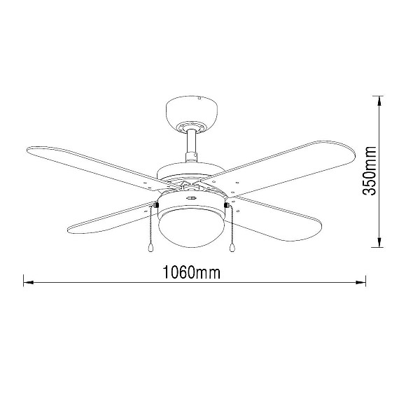 Šviestuvas su ventiliatoriumi Domoletti NAPO PF42-WHT-R4W1CL