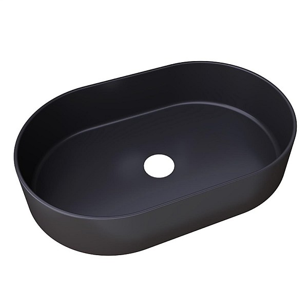 WASHBASIN TRAPANI 600X380X125 MATT BLACK