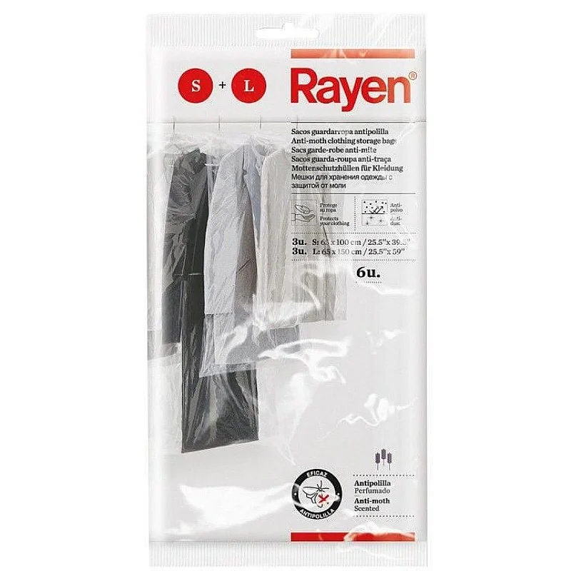 BAGS CLOTHING ANTI-MOTH 6PCE