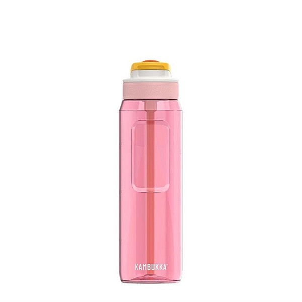 BOTTLE WATER W STRAW LID LAGOON 1L PINK