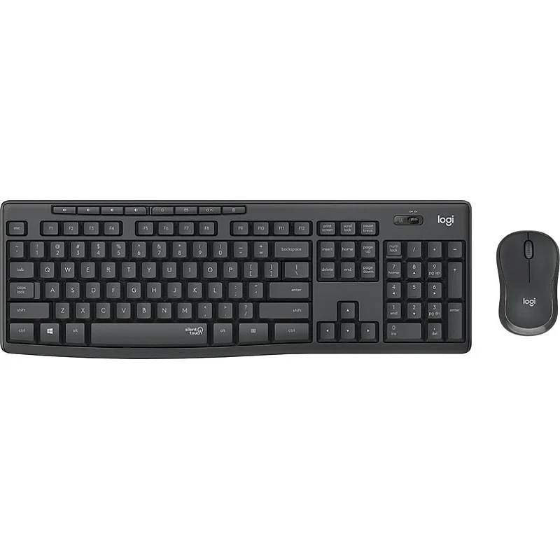 Klaviatūra Logitech MK295 Silent Combo EN. melna. bezvadu Klaviatūra Logitech MK295 Silent Combo EN. melna. bezvadu