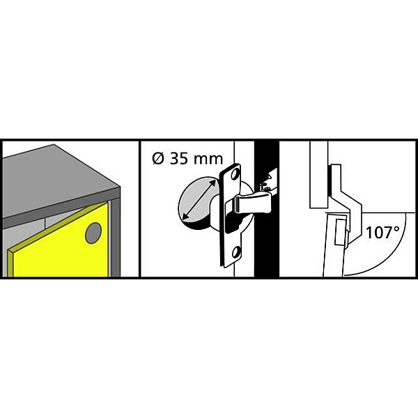 EŅĢES IEKŠ. CLIP ON SOFTCLOSE D35 2 GAB