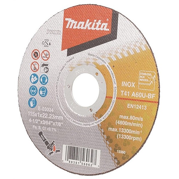 ABRASIVE CUTTING DISC E-03034 115X1X22