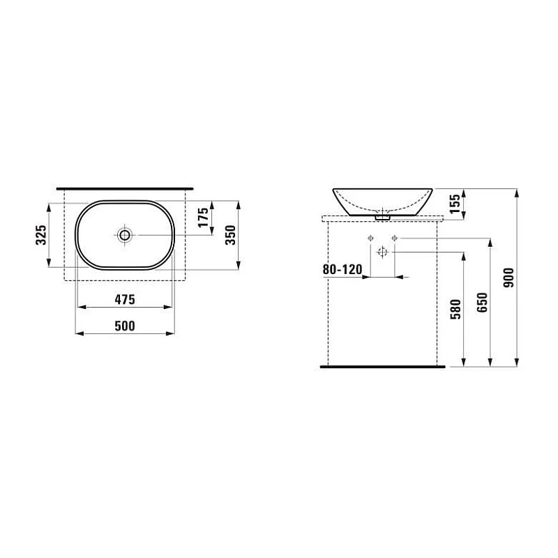 IZLIETNE UZLIEKAMA LONG OVAL 50X35X13.5