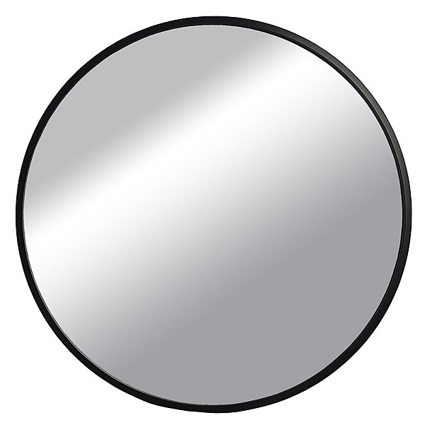 MIRROR ROUND 60 CM FRAME MDF BLACK