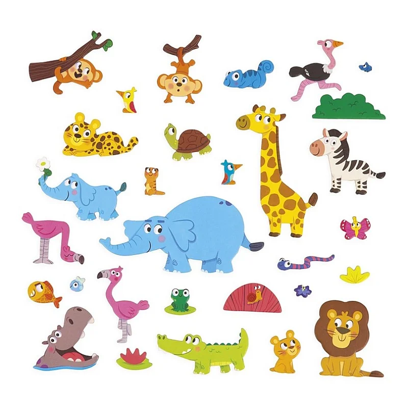 Magnētiskā grāmata - puzle Janod African Animals J05456