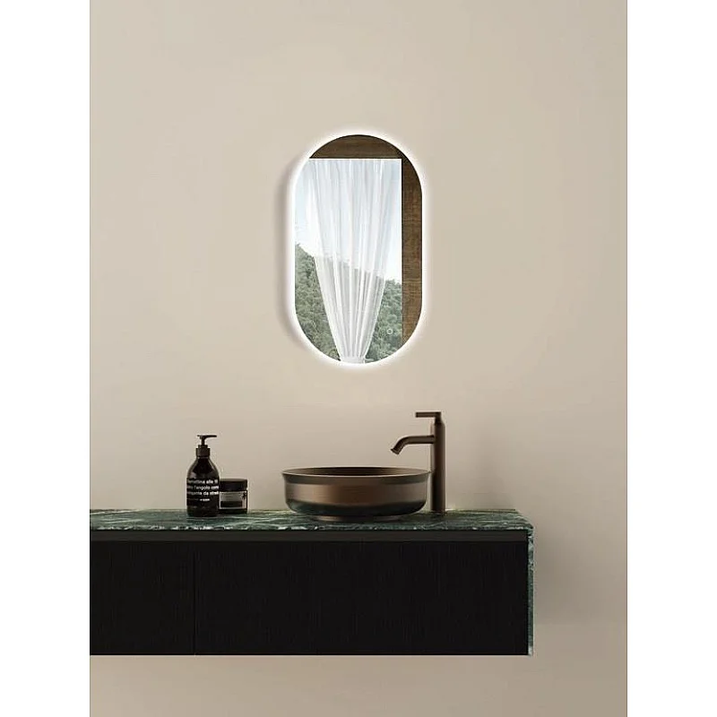 MIRROR VENTO SALERNO HANG W LIGHT 50X90