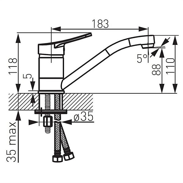 FAUCET WASHBASIN FERRO DECO BDC2A CHR