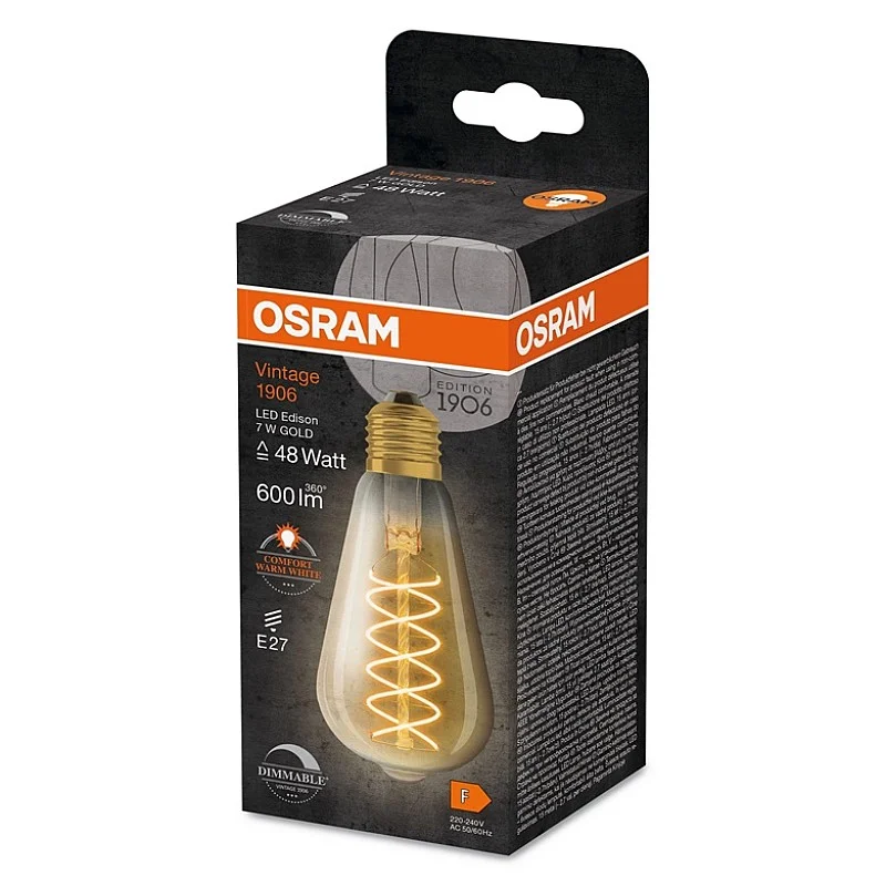 LEMP LED DIM ST60 E27 7W 822 600LM AMB LEMP LED DIM ST60 E27 7W 822 600LM AMB