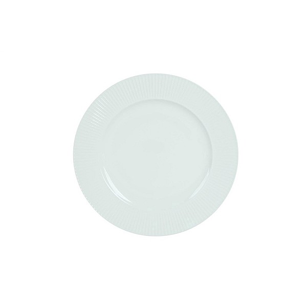 PLATE VERTICAL LINES WHITE 27CM