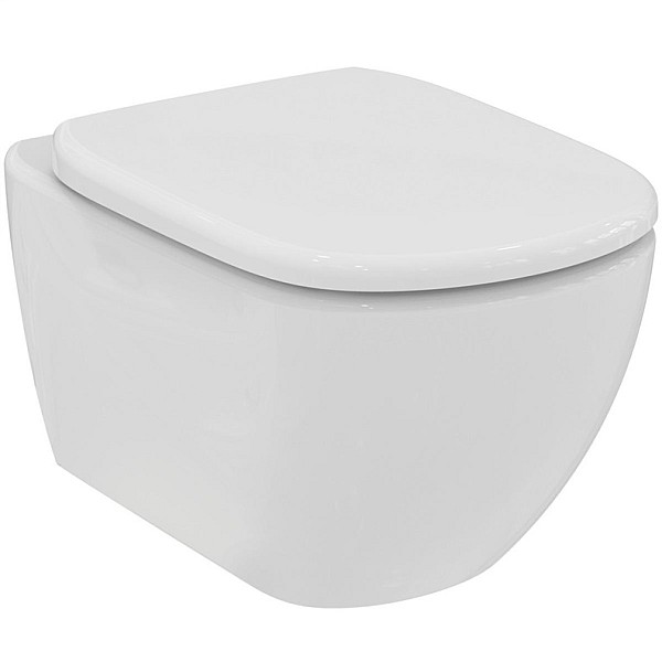 TOILET HUNG TESI RIMLESS WITH COVER WHIT