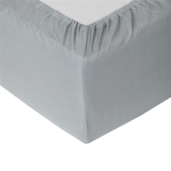 FITTED SHEET COTTON 200X200+25 GREY