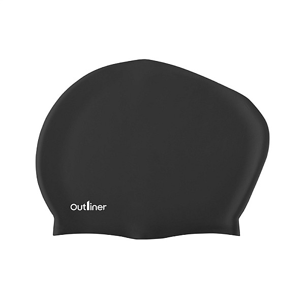 SWIMMING CAP BLACK OUTLINER FSSWM-003