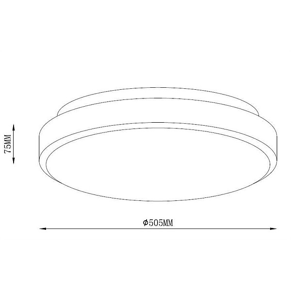 CEILING LED LIGHT NATA 4000K 50.5CM WOOD