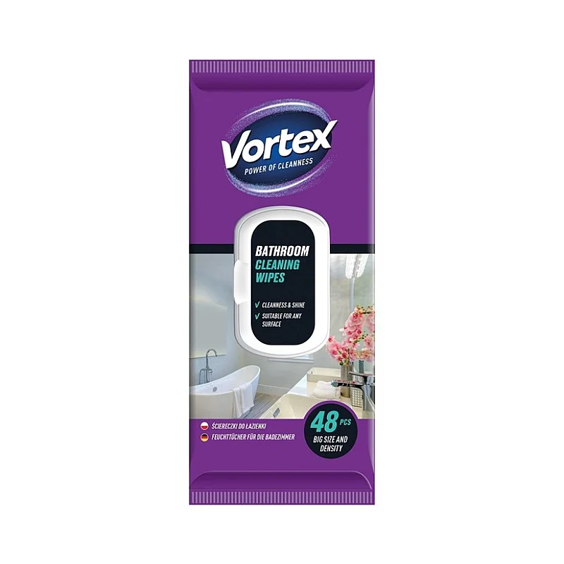 WET VIPES VORTEXFOR BATHROOM 48PCS
