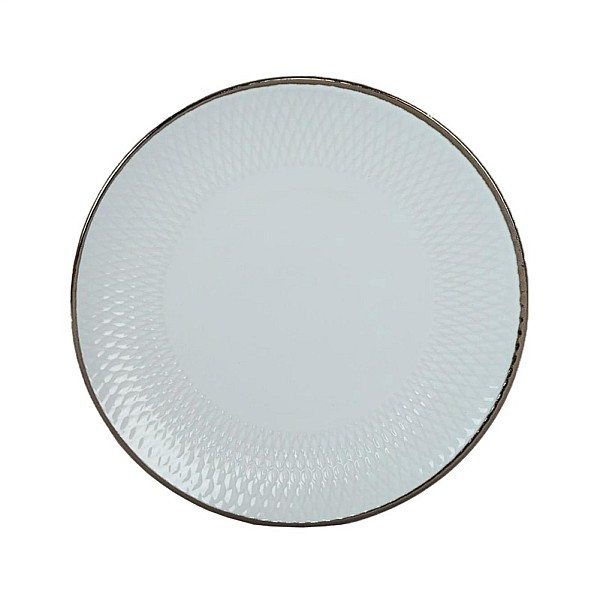 19.5CM SALAD PLATE RHOMBUS WHITE