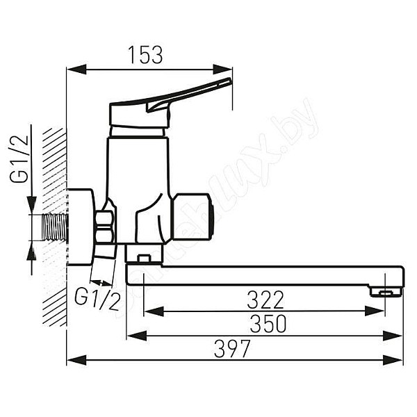 MIXER BATH FERRO DECO BDC55AC CHR