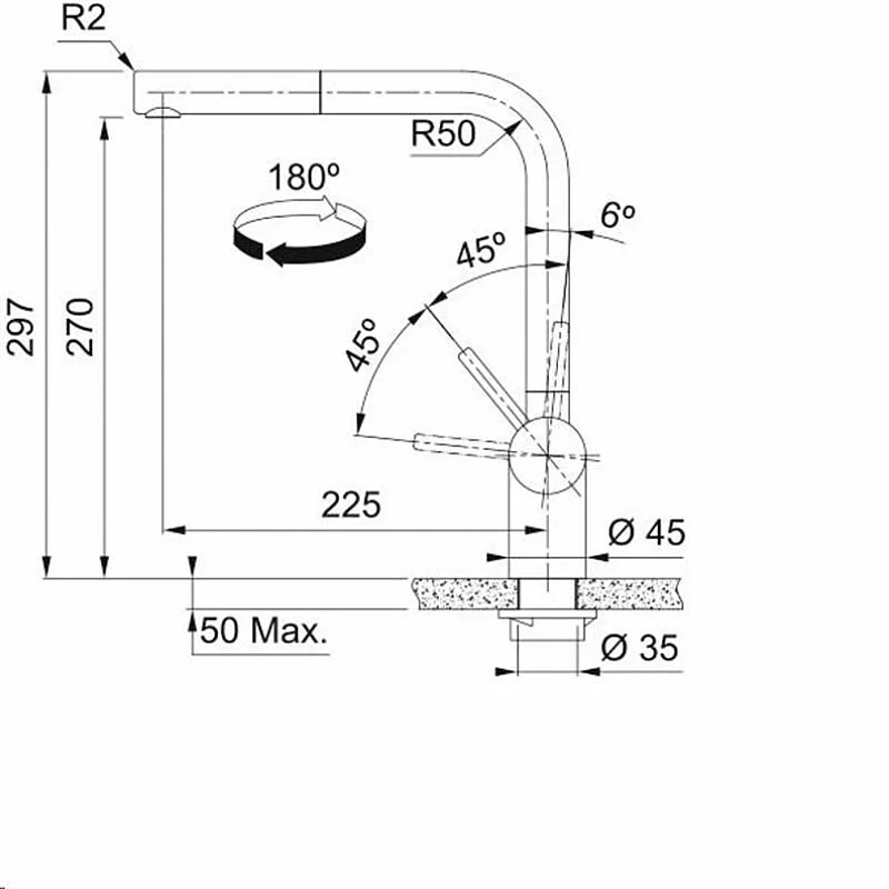 Virtuvinis maišytuvas Franke Atlas Neo 115.0681.242. aukso Virtuvinis maišytuvas Franke Atlas Neo 115.0681.242. aukso