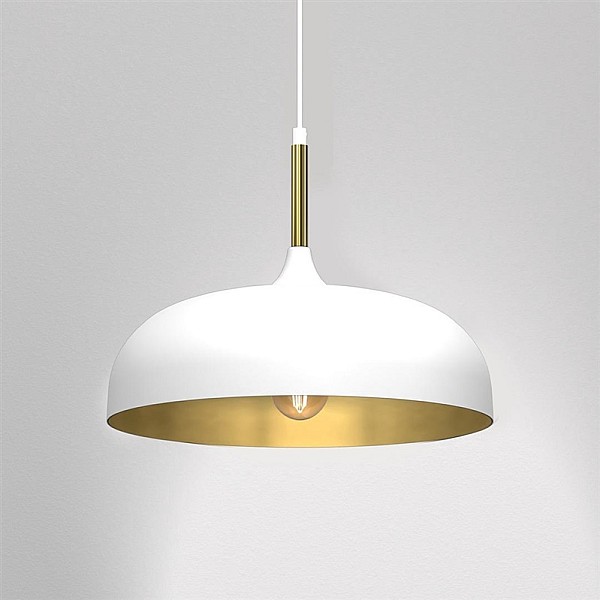 PENDANT LIGHT VOLOS E27 WHITE/GOLD