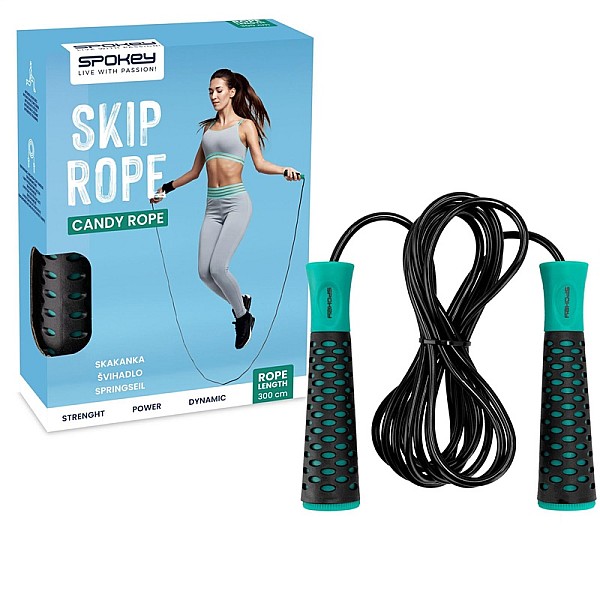 Šokdynė Spokey Candy Rope 943631. juoda/žalia