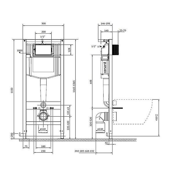 KOMPL UNIT CERSANIT GERONA CHROM C189