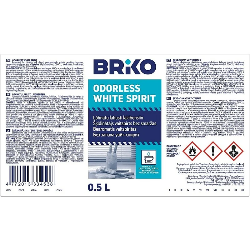 VAITSPIRTS BEZ SMARŽAS BRIKO 0.5L VAITSPIRTS BEZ SMARŽAS BRIKO 0.5L