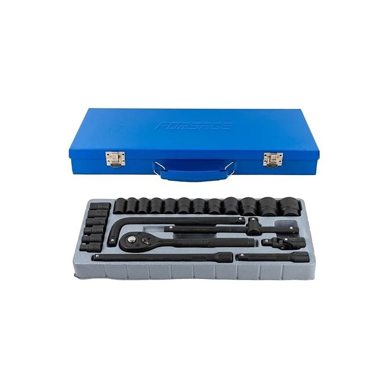 Sukimo galvučių ir adapterių komplektas ROCKFORCE 24 vnt Sukimo galvučių ir adapterių komplektas ROCKFORCE 24 vnt