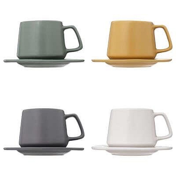 MUG S + SAUCER TRAPEZE 20CL