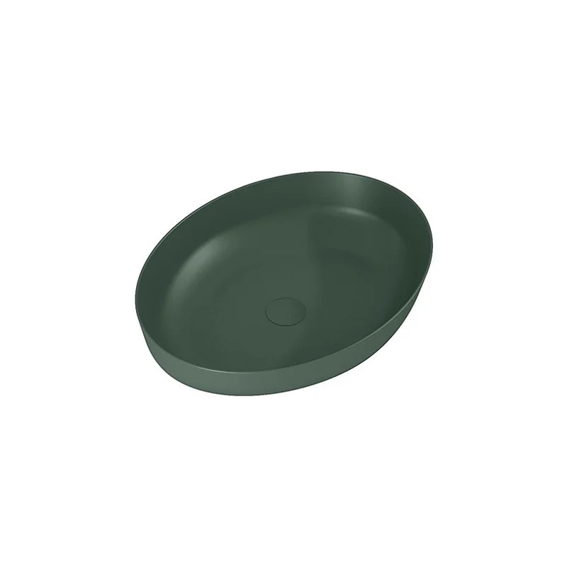 COUNTERTOP BASIN RIKA 52X40. GREEN MATT COUNTERTOP BASIN RIKA 52X40. GREEN MATT