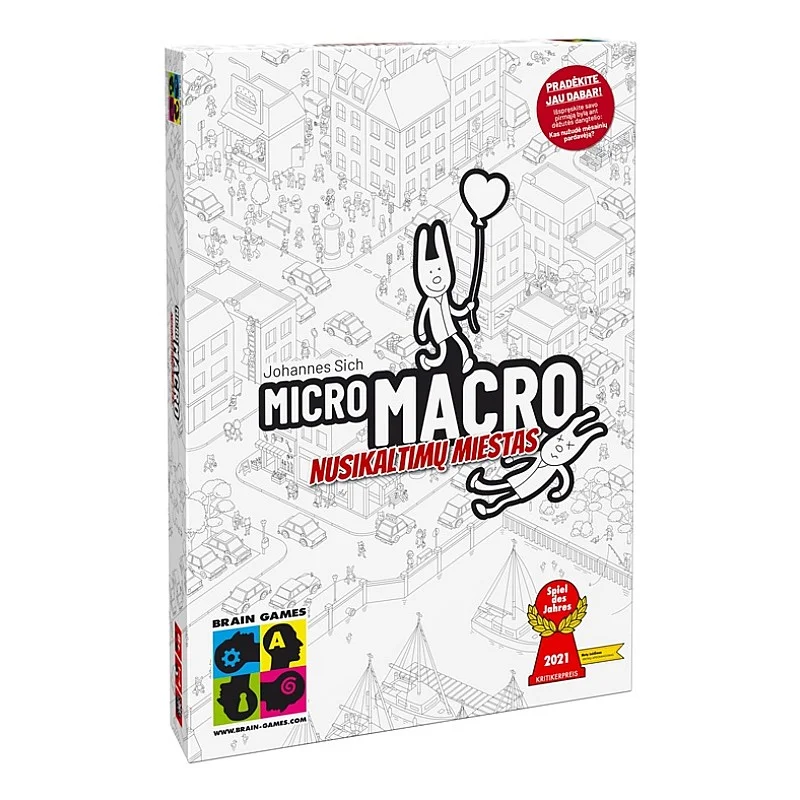 Stalo žaidimas MicroMacro: nusikaltimų miestas. LT