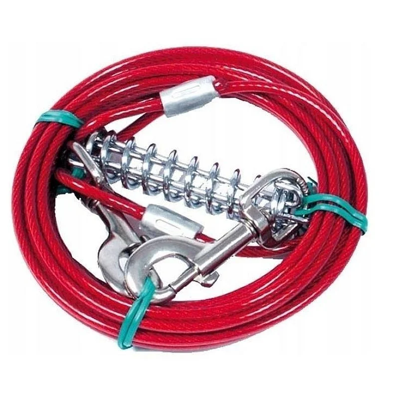 Pavada Zolux TIE-OUT CABLE. sarkana. 9 m