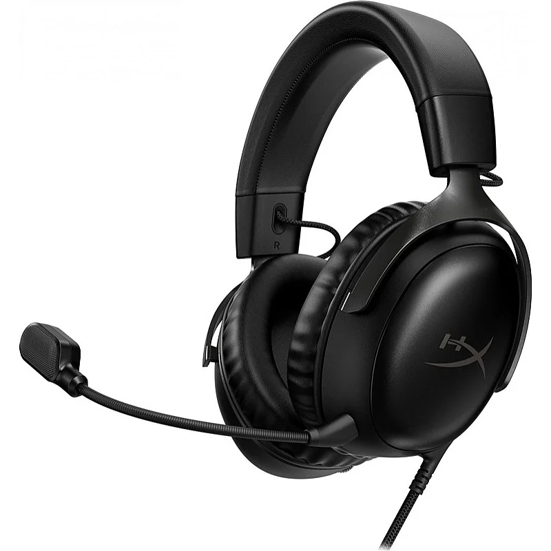 Vadu spēļu austiņas HyperX Cloud III. melna Vadu spēļu austiņas HyperX Cloud III. melna