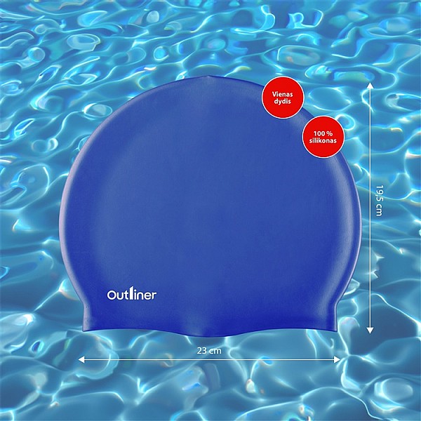 SWIMMING CAP BLUE OUTLINER FSSWM-005