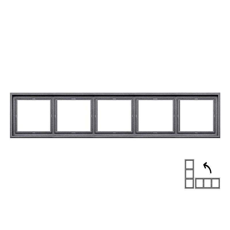 Penkiavietis rėmelis LIREGUS MODERN. juodos matinės spalvos Penkiavietis rėmelis LIREGUS MODERN. juodos matinės spalvos