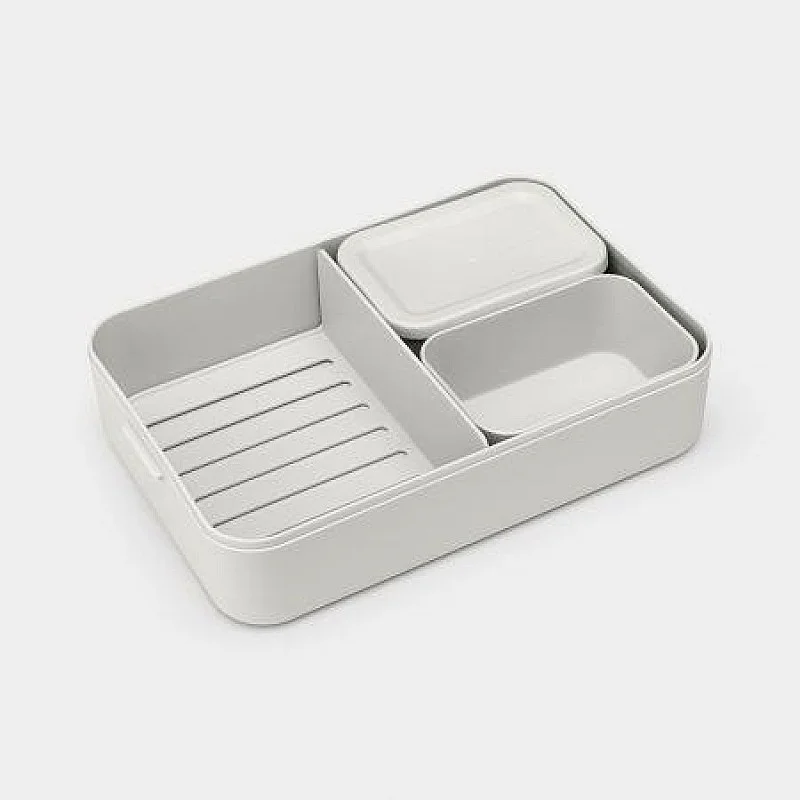 LUNCH BOXMAKE&TAKE WI DIVEDER LIG GREY