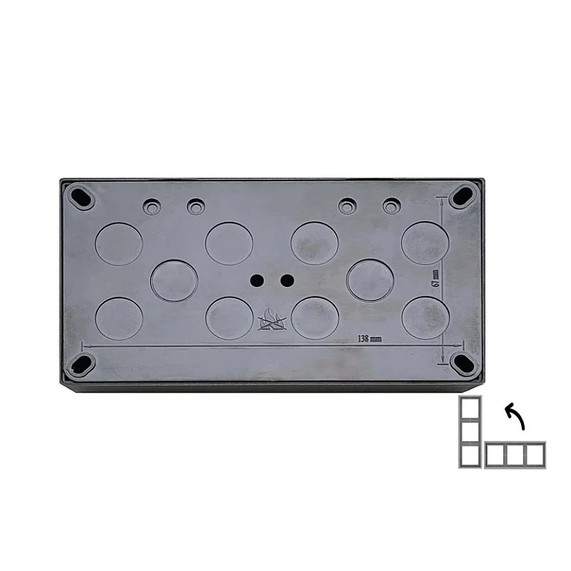 Paviršinio montavimo rėmas LIREGUS MODERN. 2vt.. juodos sp. Paviršinio montavimo rėmas LIREGUS MODERN. 2vt.. juodos sp.