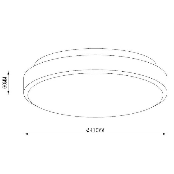 CEILING LED LIGHT NATA 4000K 41CM WOOD