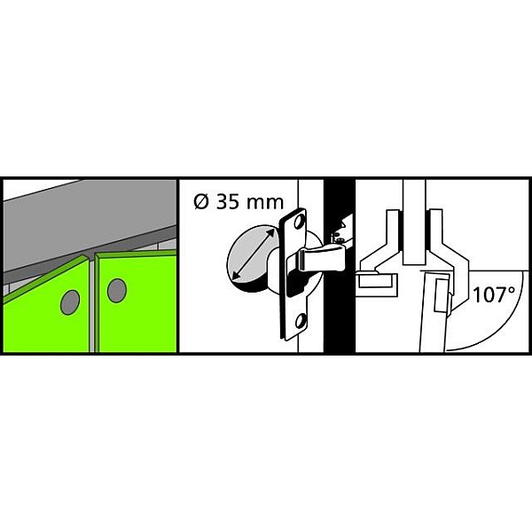 EŅĢES CLIP ON SOFT CLOSE D35 107 2GAB