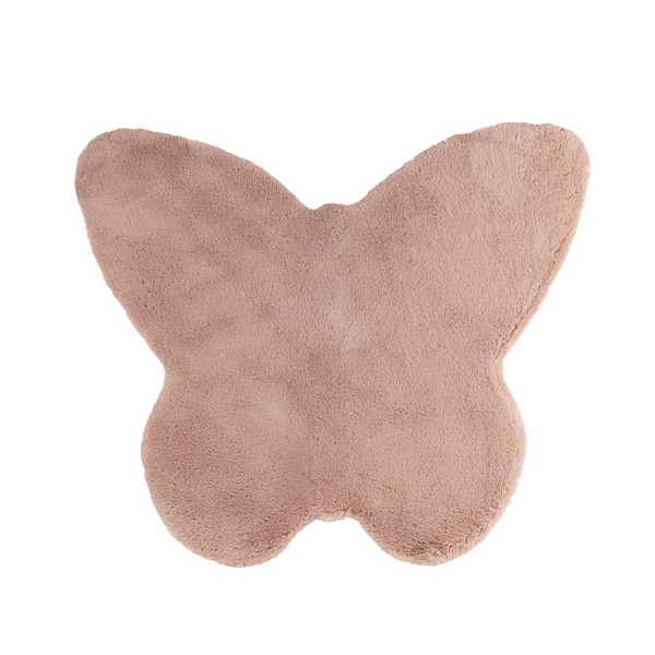 FUR FAKE RABBIT 70X80CM PINK BUTTERFLY