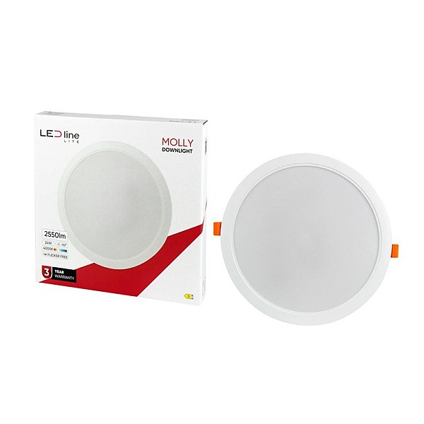 RECESSED LED LIGHT MOLLY 40K 24W 2550LM